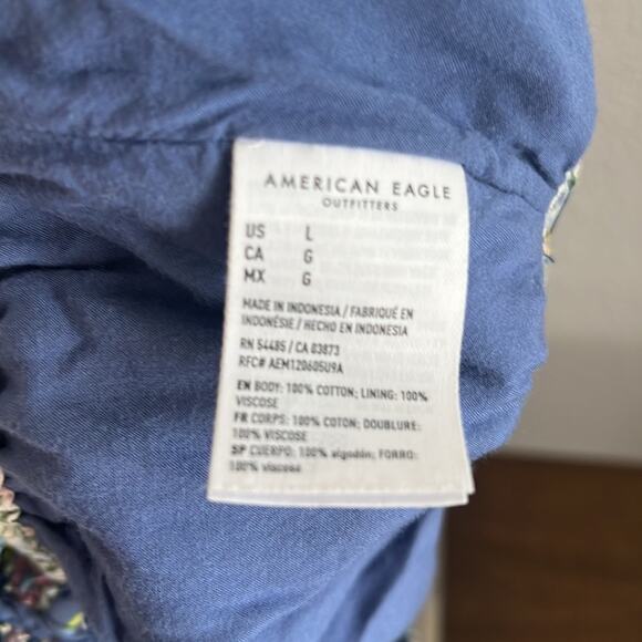 American Eagle Floral Coquette Mini Crop Stretch Strap Double Layered Large - Picture 6 of 6